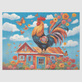 grillige boerenhaan tissuepapier