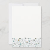 Grillige Boho Kleur Wilde Bloem 1e Verjaardagsfees Kaart (Achterkant)