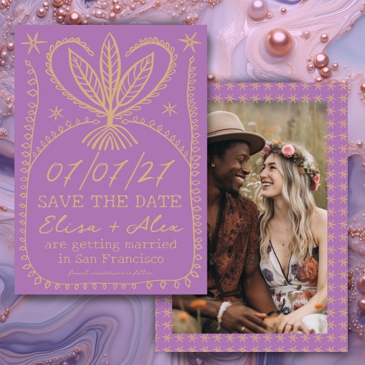 Grillige Boho LijstJE BEWAART DE DATUM AANGEPASTE  Save The Date