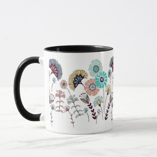 Grillige Boho Wilde Bloemenweide Illustratie TMok Mok (Links)