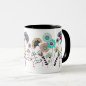 Grillige Boho Wilde Bloemenweide Illustratie TMok Mok (Voorkant rechts)