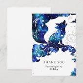 Grillige Boho Wolf Verjaardag Bedankkaart (Voorkant / Achterkant)