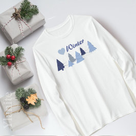 Grillige Bomen Hart Winter  T-shirt