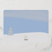 Grillige Bomen in Winter Folie Uitnodiging (Achterkant)