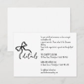 grillige boog bruiloft details kaart (Voorkant / Achterkant)