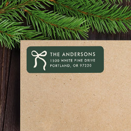 Grillige Boog Dennengroen Kerst Retouradres Etiket