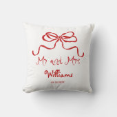 Grillige Boog Mr en Mevrouw Custom Kussen (Voorkant)
