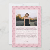 Grillige Boogframe Toekomstplannen Roze Afstudeerf Kaart (Achterkant)