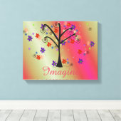 Grillige Boom Canvas Afdruk (Insitu (Houten vloer))