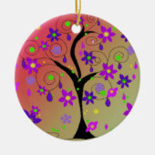 Grillige Boom Keramisch Ornament (Voorkant)