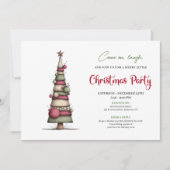 Grillige boom leuke moderne kerstviering kaart (Voorkant)