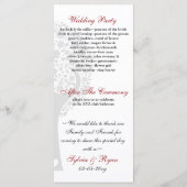 grillige boom rode lovebirds bruiloft programma programmakaart (Achterkant)