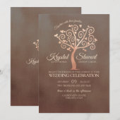 grillige boombruiloft kaart (Voorkant / Achterkant)