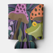 Grillige boomkikker en paddenstoelen blikjeskoeler (Voorkant)