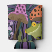 Grillige boomkikker en paddenstoelen blikjeskoeler (Achterkant)