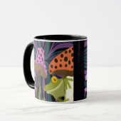 Grillige boomkikker en paddenstoelen mok (Voorkant links)