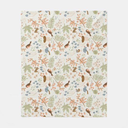 Grillige bos bosplanten herfst val fleece deken (Voorkant)