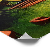 Grillige Bos Kabouter Paddenstoel Koppel Poster (Hoek)