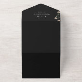 Grillige Bos Wilde Bloemen QR Code Trouwen All In One Uitnodiging (Buitenkant)