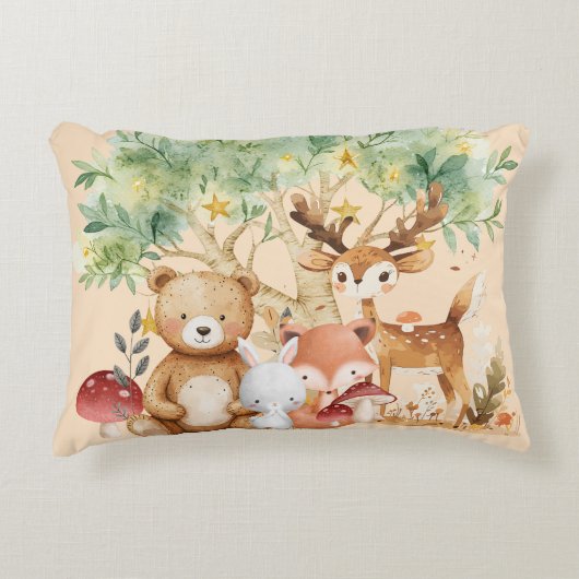 grillige bosdieren accent kussen (Voorkant)