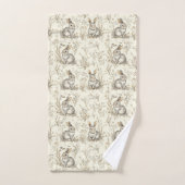 grillige boskonijnen bad handdoek (Handdoek)