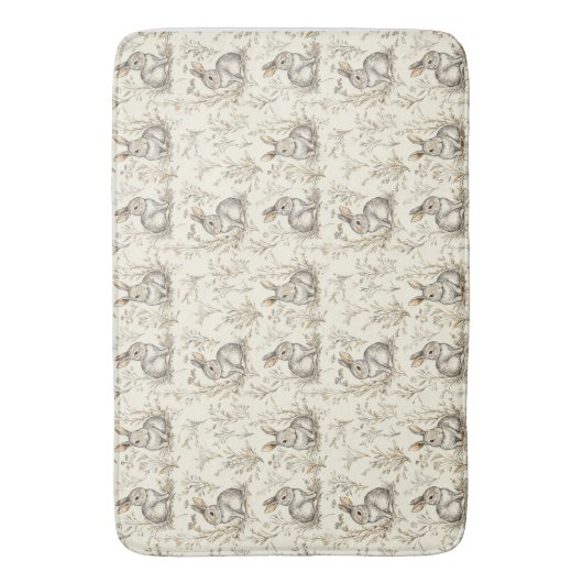 grillige boskonijnen badmat (Voorkant Verticaal)