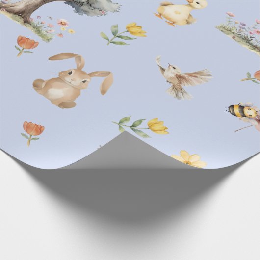 grillige bosrijke fauna cadeaupapier (Hoek)