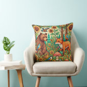 Grillige bosscène met schattige dieren kussen (Stoel)