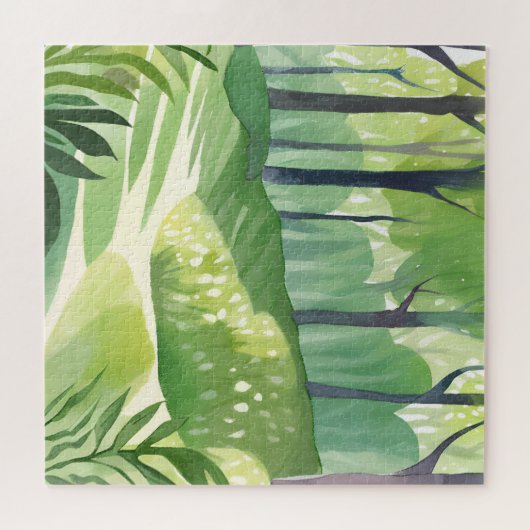 grillige Bossen | boslandschap voor Waterverf Legpuzzel (Horizontaal)