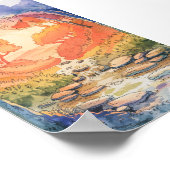 grillige bosstroom poster (Hoek)