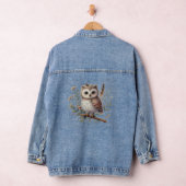 Grillige Bosuil Botanische Illustratie Denim Jacket (Hangar)