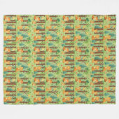 Grillige Bosvrienden Fleece Deken (Voorkant (Horizontaal))