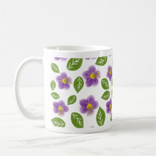 Grillige Botanische Bloem Tuin Esthetisch Patroon Koffiemok