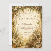 Grillige Botanische Boho Baby Shower Kaart (Voorkant)