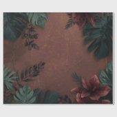 Grillige botanische elegantie cadeaupapier (Vlak)