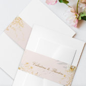 grillige botanische romantische boho bruiloft uitnodigingen wikkel