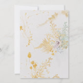 grillige botanische roze baby shower uitnodiging (Achterkant)