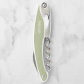 Grillige botanische saliegroene bruidsmeisjes uitn kurkentrekker (Achterkant)