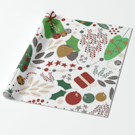 grillige botanische vakantie cadeaupapier
