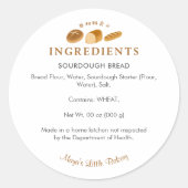 Grillige Brood Thuisbakkers Ingredient Ronde Sticker (Voorkant)