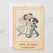  grillige bruid en bruidegom komische bruiloft kaart (Voorkant)