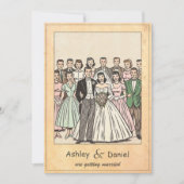  grillige bruid en bruidegom komische bruiloft kaart (Voorkant)