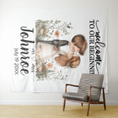  grillige bruiloft achtergrond wandkleed (In Situ (horizontaal))