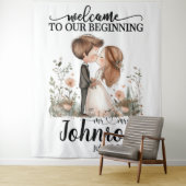  grillige bruiloft achtergrond wandkleed (In situ)