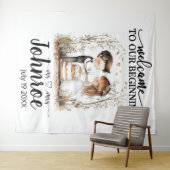  grillige bruiloft achtergrond wandkleed (In Situ (horizontaal))