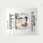  grillige bruiloft achtergrond wandkleed (Voorkant (horizontaal))