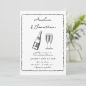 grillige bruiloft kaart (Staand voorkant)