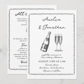 grillige bruiloft kaart (Voorkant / Achterkant)