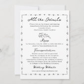 grillige bruiloft kaart (Achterkant)