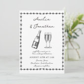 grillige bruiloft kaart (Staand voorkant)